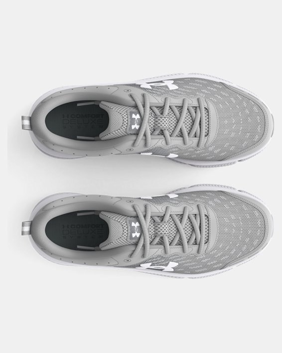 Men's UA Charged Assert 10 Wide (4E) Running Shoes, Gray, pdpMainDesktop image number 2